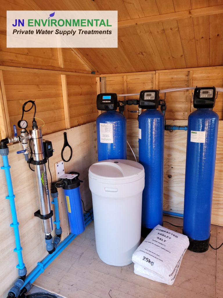 Private water supply system installation at rural property in Cumbria