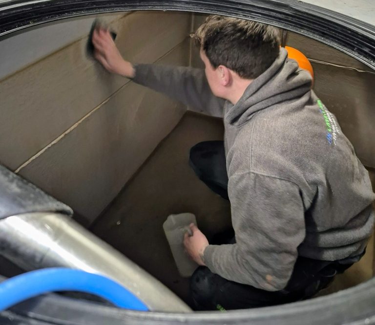 Water storage tank inspection and cleaning for private water supply in Cumbria